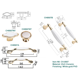 TAY NẮM TỦ TÂN CỔ ĐIỂN CAO CẤP CH8507